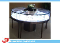 Disesuaikan MDF Retail Round Display Table Untuk Menampilkan Perhiasan, SGS ISO