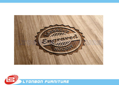Kayu Display tahan lama CNC Engraving Logo / Tanda Label Kayu Untuk Pameran